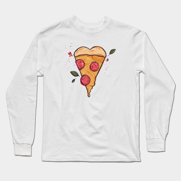 Pizza Love Long Sleeve T-Shirt by carolindiamanti